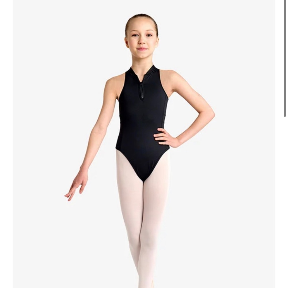 Danznmotion Multi Back Strap and Zip up Dance Leotard for girls- Child Large